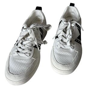 MAJE Two-Tone Leather Sneakers‎ in Black/White-Size 40 EU/US 9.5